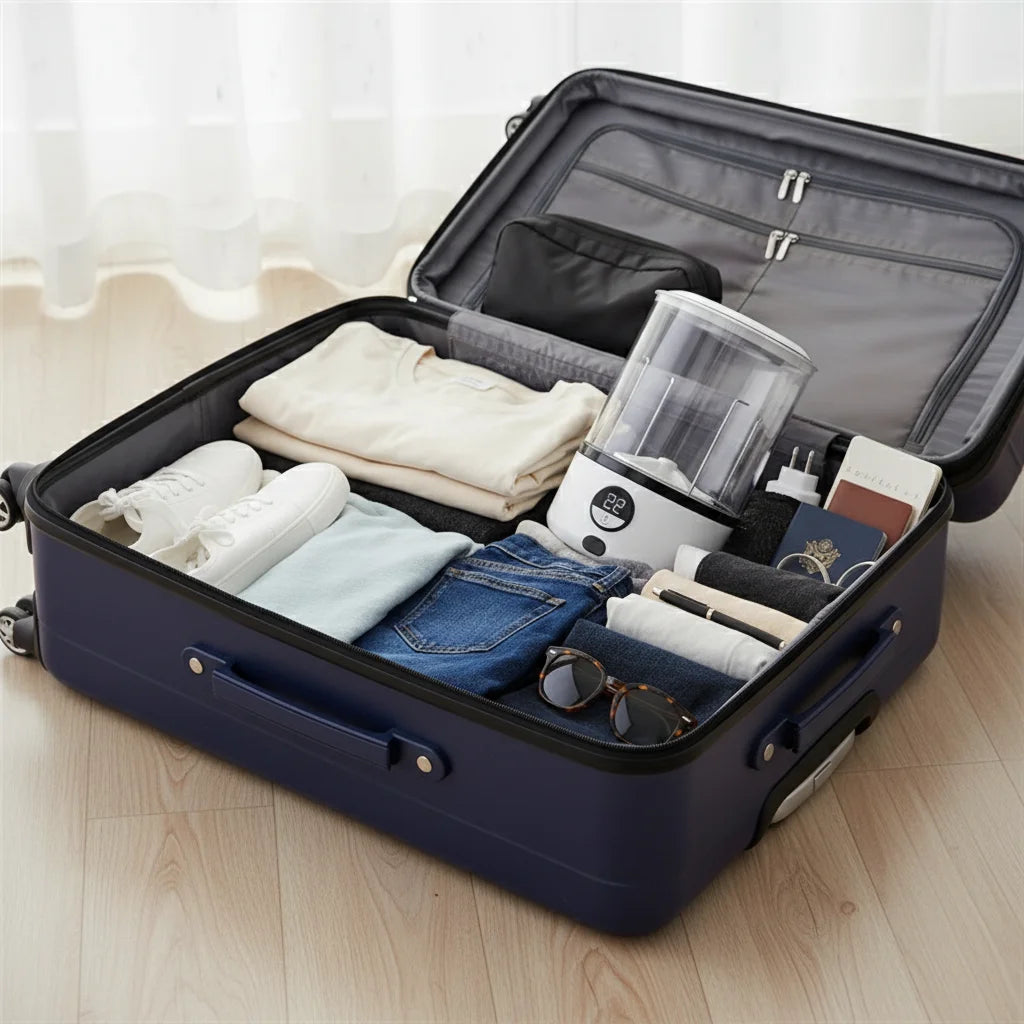 Compact Smart Spin Scrubber – Portable Laundry & Cleaning Solution