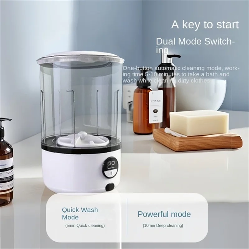 Compact Smart Spin Scrubber – Portable Laundry & Cleaning Solution