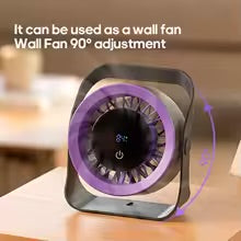 Portable Smart Cooling Fan – 4000mAh Rechargeable Desk & Wall Fan